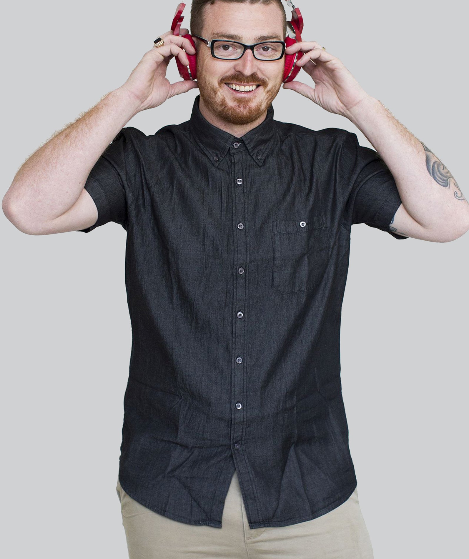Denim Perfect Short-Sleeve Shirt in Cutler Wash